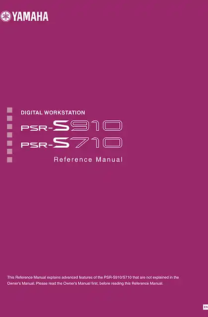 yamaha雅马哈PSR-S910_PSR-S710 Reference Manual
